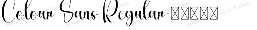 Colour Sans Regular字体转换